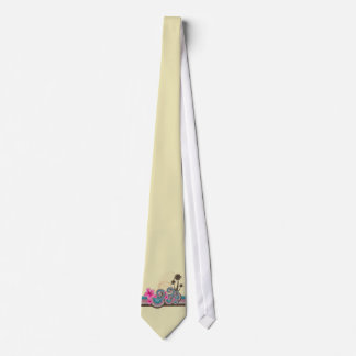 Corbata personalizada con ondas tropicales y rayas