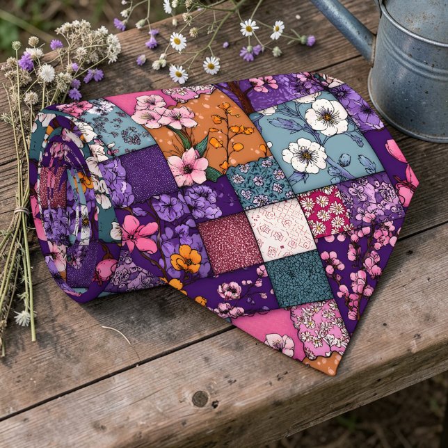 Corbata personalizada con patrón de patchwork colo (Subido por el creador)