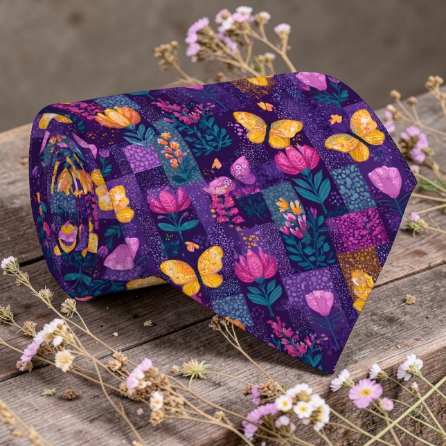 Corbata personalizada con patrón de patchwork colo (Subido por el creador)