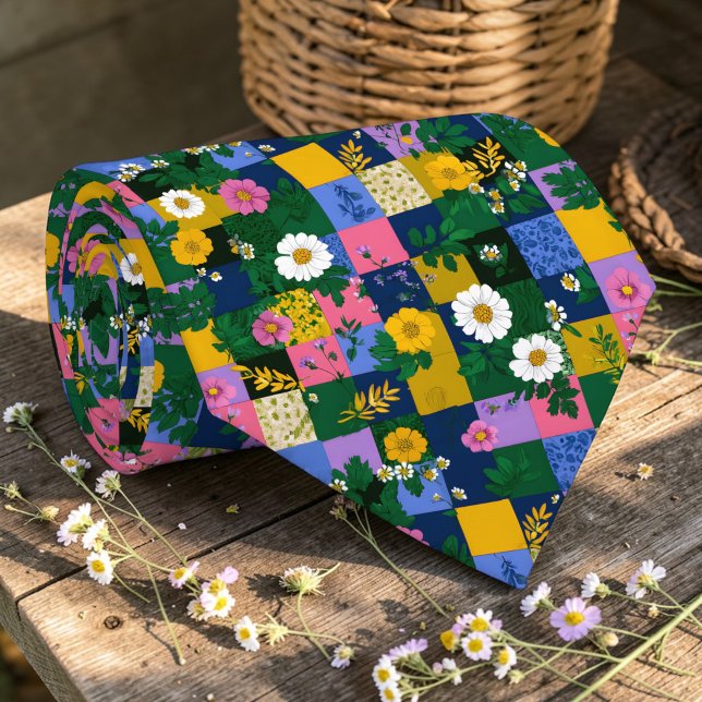 Corbata personalizada con patrón de patchwork colo (Subido por el creador)