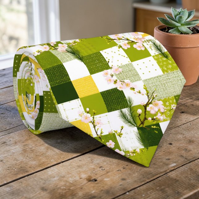 Corbata personalizada con patrón de patchwork colo (Subido por el creador)