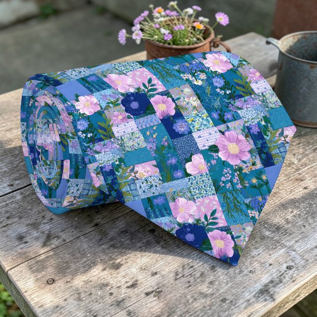Corbata personalizada con patrón de patchwork de a (Subido por el creador)