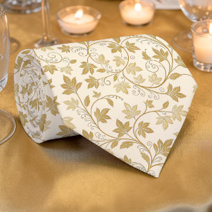 Corbata Personalizada con Patrón Dorado Elegante