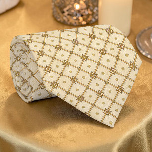 Corbata Personalizada con Patrón Dorado Elegante