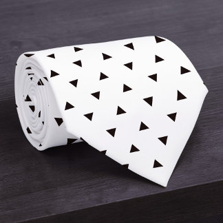 Corbata personalizada con patrón en negro y blanco