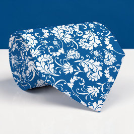 Corbata Personalizada con Patrón Floral Azul