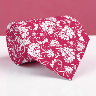 Corbata personalizada con patrón floral violeta