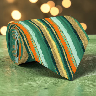 Corbata personalizada con rayas del día de San Pat