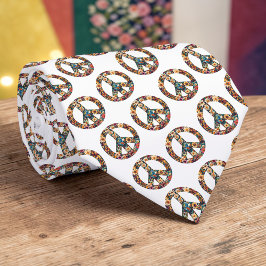 Corbata personalizada con signo de paz