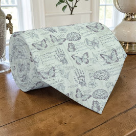 Corbata personalizada de anatomía vintage científi
