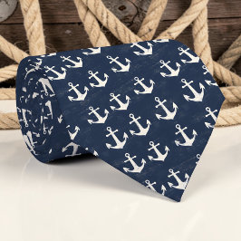 Corbata personalizada de anclas náuticas