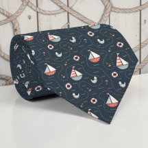 Corbata personalizada de barcos náuticos