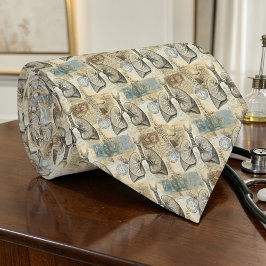 Corbata personalizada de ciencia de pulmones de an