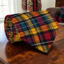 Corbata personalizada de cuadros escoceses