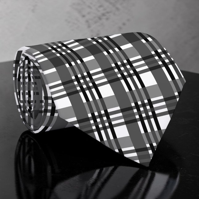 Corbata personalizada de cuadros negros y blancos (Subido por el creador)