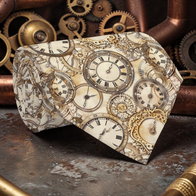 Corbata personalizada de relojes Steampunk (Subido por el creador)