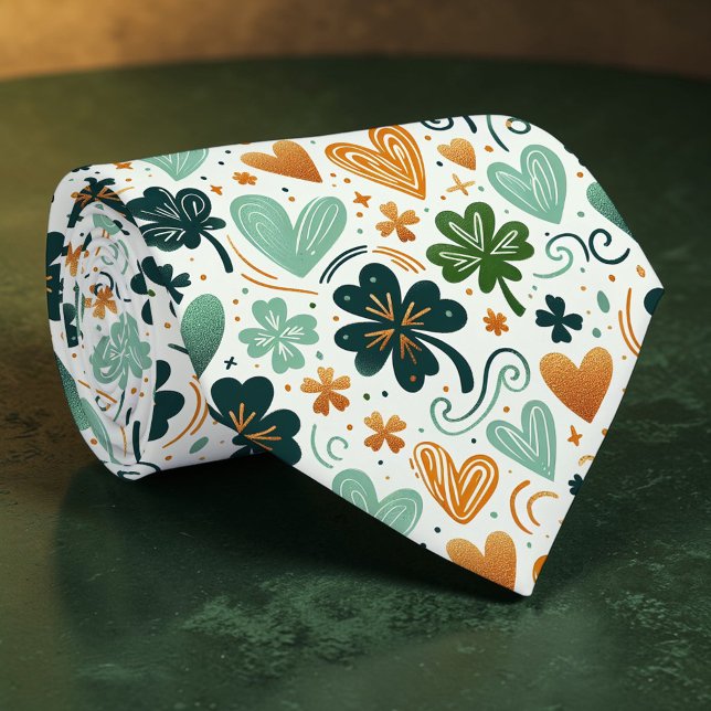 Corbata personalizada de trébol del día de San Pat (Subido por el creador)