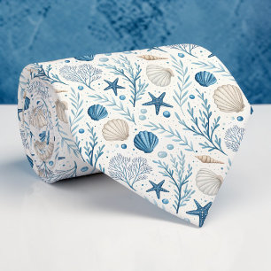 Corbata personalizada de vida marina náutica