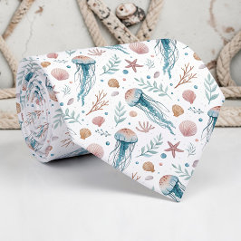 Corbata personalizada de vida marina náutica