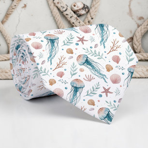Corbata personalizada de vida marina náutica