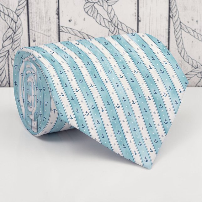 Corbata personalizada de vida marina náutica (Subido por el creador)