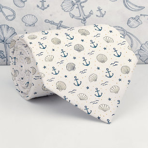 Corbata personalizada de vida marina náutica