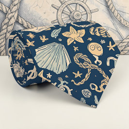 Corbata personalizada de vida marina náutica