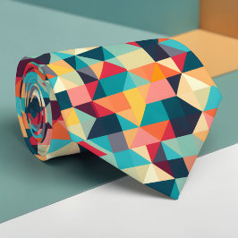 Corbata personalizada geométrica abstracta multico