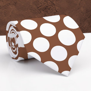 Corbata Personalizada Lunares Café Gigante