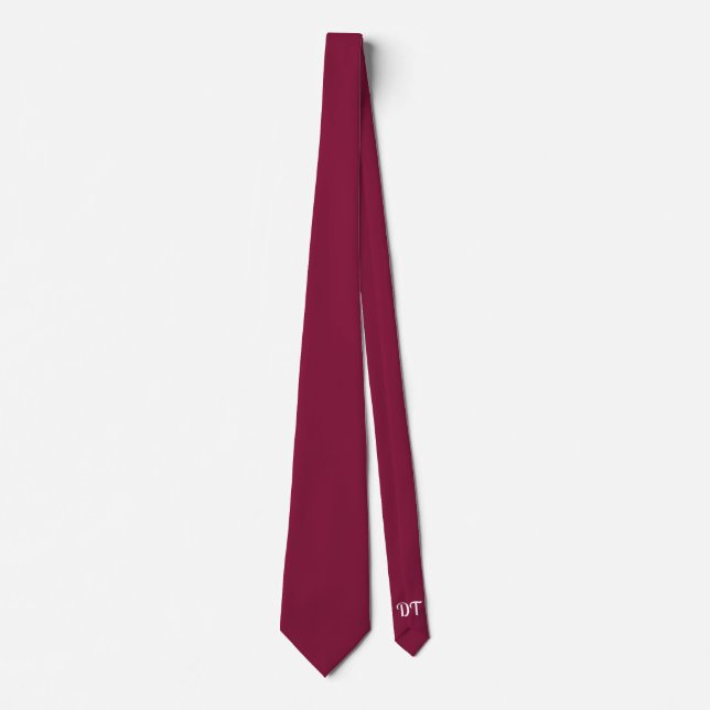 Corbata Personalizada Merlot para Novio (Anverso)