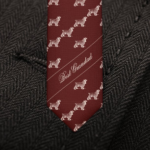 Corbata personalizada para abuelo con patrón de pe