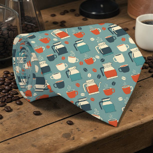 Corbata personalizada para amantes del café con le