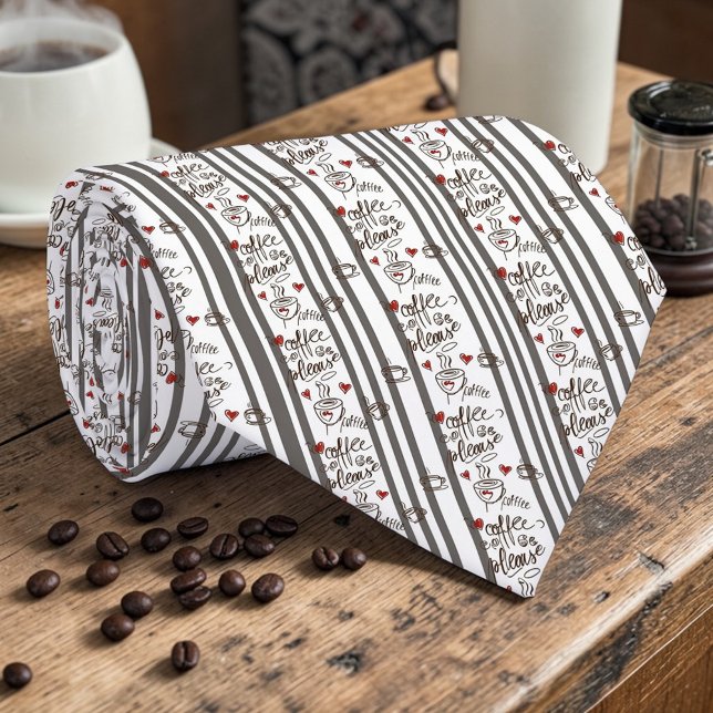 Corbata personalizada para amantes del café con le (Subido por el creador)