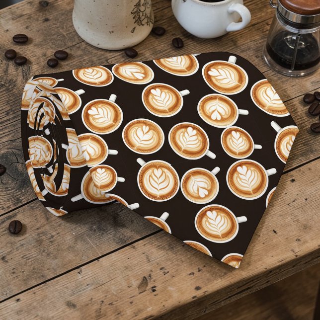 Corbata personalizada para amantes del café con le (Subido por el creador)