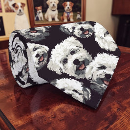 Corbata Personalizada Retro Canina Amante de Perro