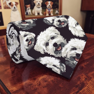 Corbata Personalizada Retro Canina Amante de Perro