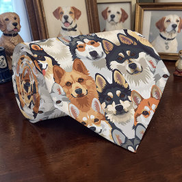 Corbata Personalizada Retro Canina Amante de Perro