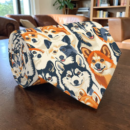 Corbata Personalizada Retro Canina Amante de Perro