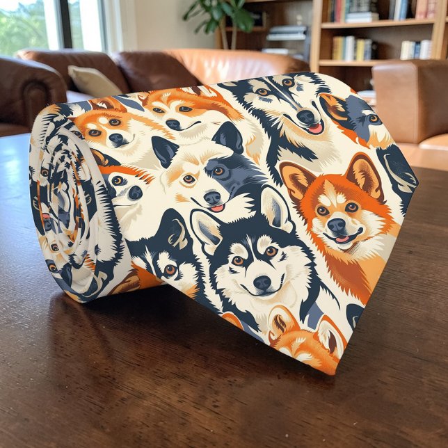 Corbata Personalizada Retro Canina Amante de Perro (Subido por el creador)