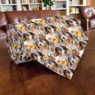 Corbata personalizada retro para amante de perros 