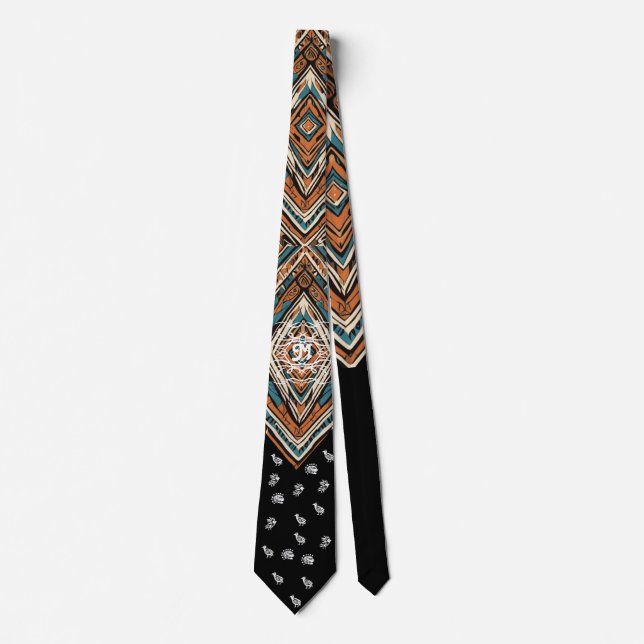 Corbata Personalizada Tribal Geométrica - Regalo d (Anverso)
