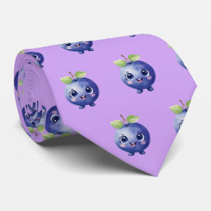 Corbata personalizado adorable de arándano azul