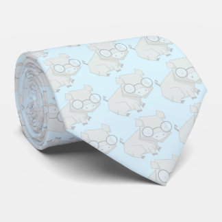 Corbata Personalizado Año Chino Azul del cerdo