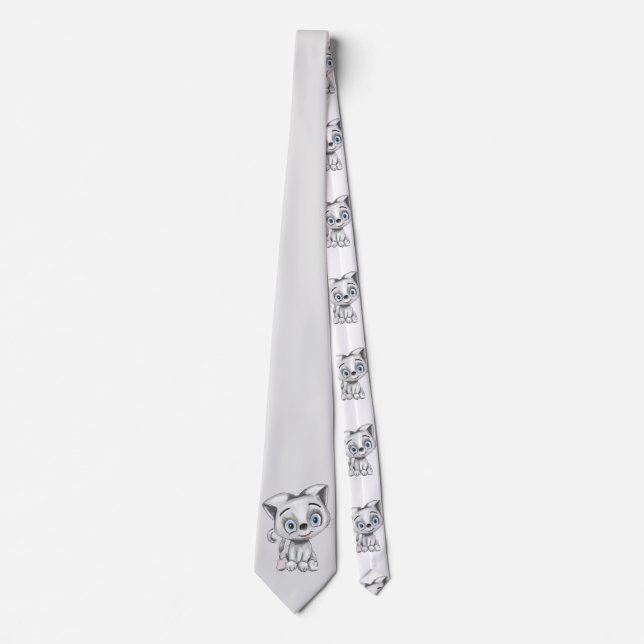 Corbata Personalizado Cute gato (Anverso)