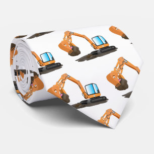 Corbata Personalizado de excavadora de naranja cúpula