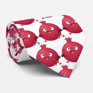 Corbata Personalizado de frutas pomegranadas alegres