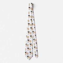 Corbata Personalizado De Perro De La Pug De Amanecer Cuto 