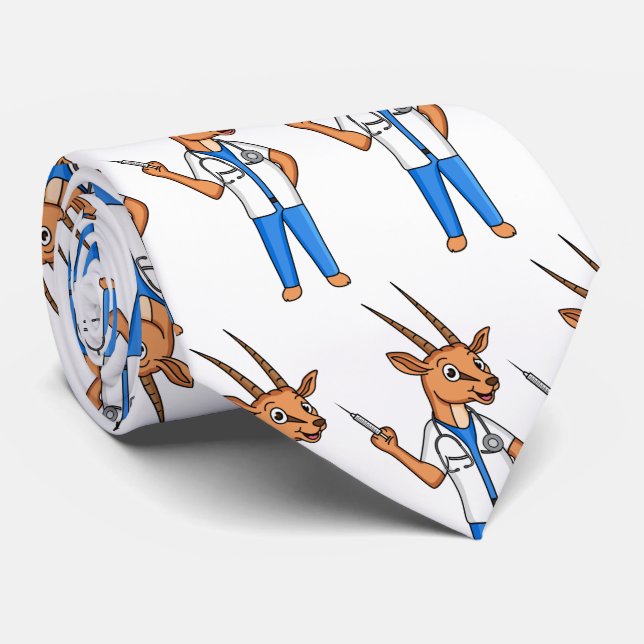 Corbata Personalizado del médica del antílope de Gemsbok (Enrollado)