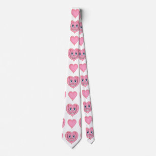 Corbata Personalizado dibujado a mano sonriente Novedad de
