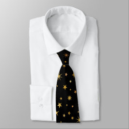 Corbata Personalizado elegante Monograma Estrella de Oro y